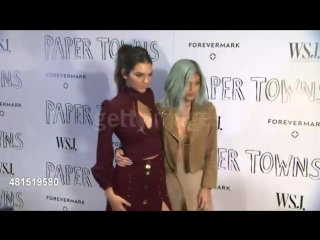 the sisters at the premiere of paper towns in west hollywood (july 18, 2015)